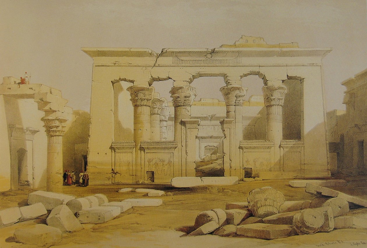 Portico of the Temple of Kalabshe, Nubia by David Roberts