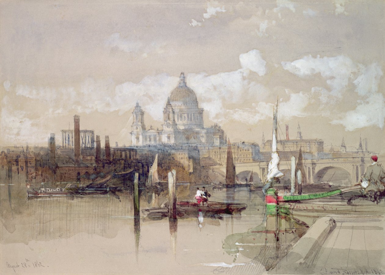 St. Pauls from the River by David Roberts
