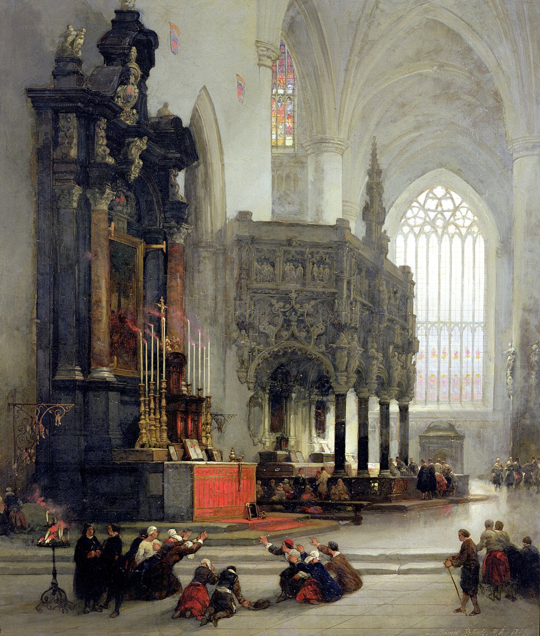 The Shrine of St. Gomar at Lierre, Belgium by David Roberts
