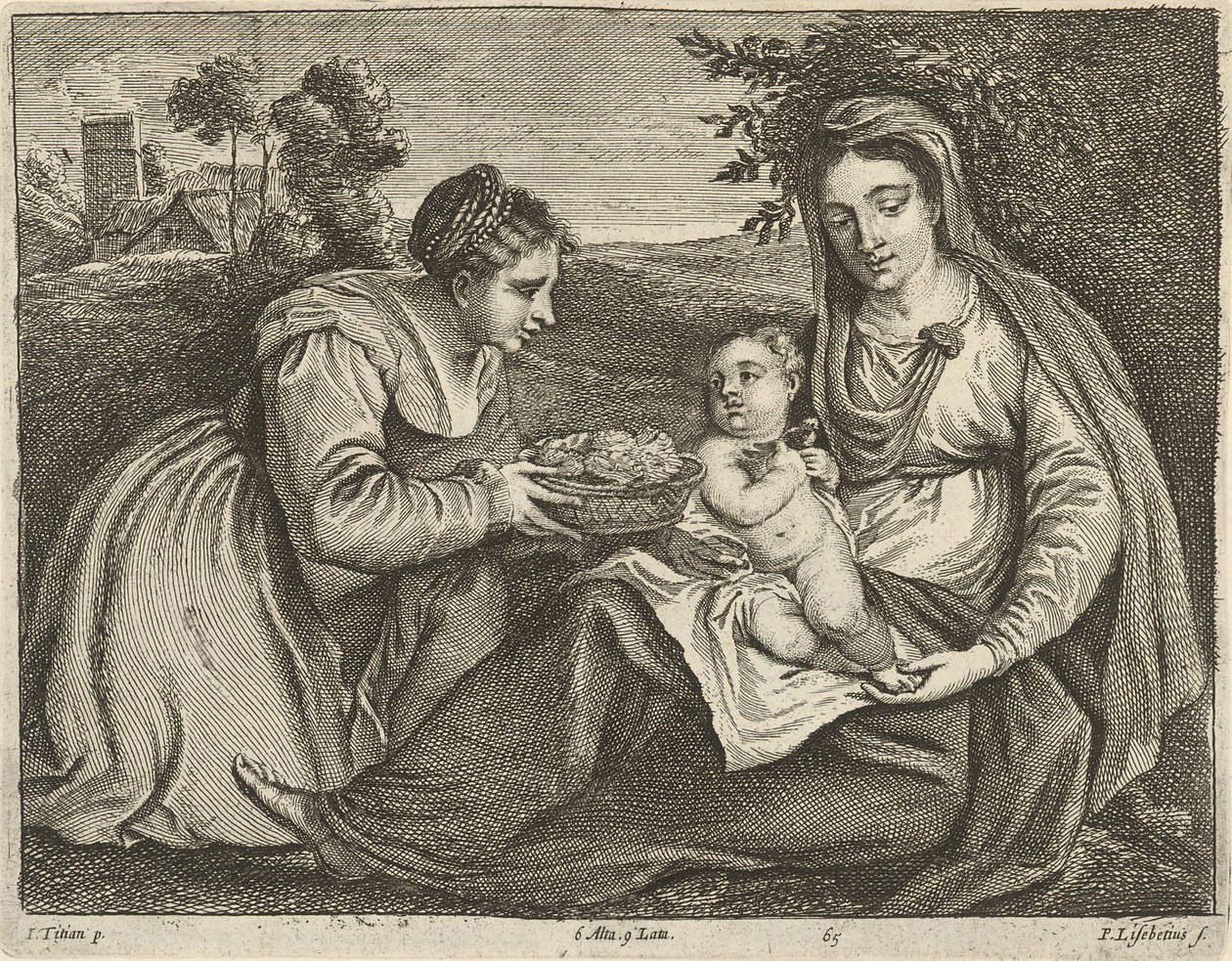 Madonna and Child with Saint Dorothy by David Teniers the Younger