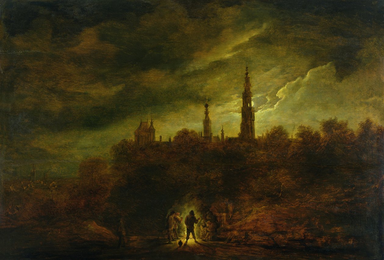 Moonlight Landscape by David Teniers the Younger