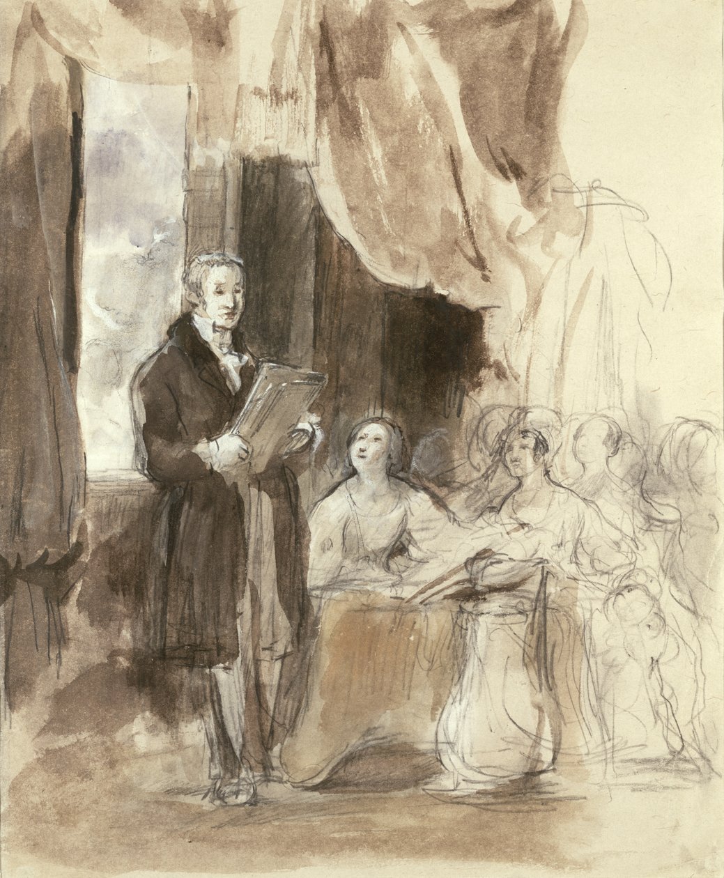 Sir Robert Peel Reading to Queen Victoria by David Wilkie