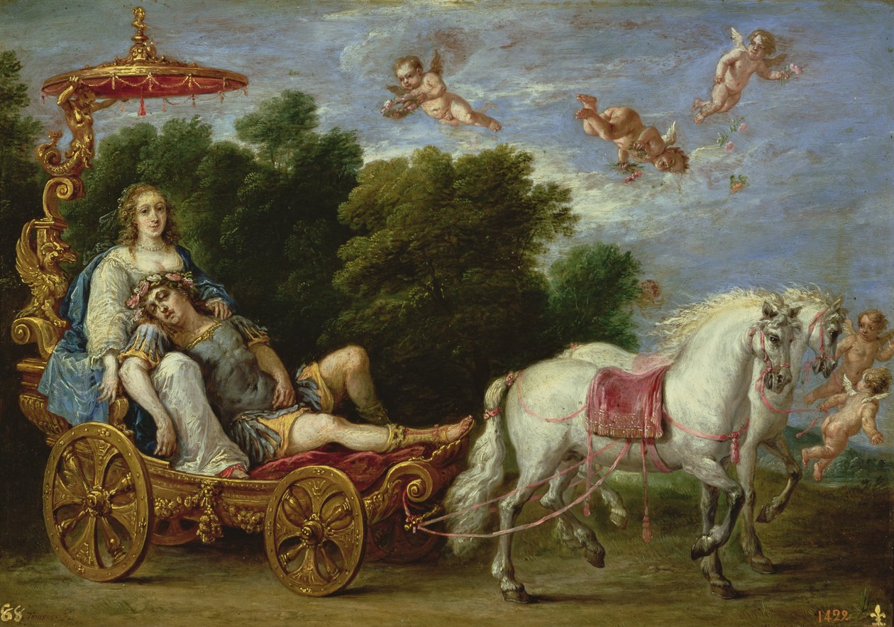 The Abduction of the Sleeping Rinaldo to the Fortunate Isle by David Teniers the Younger