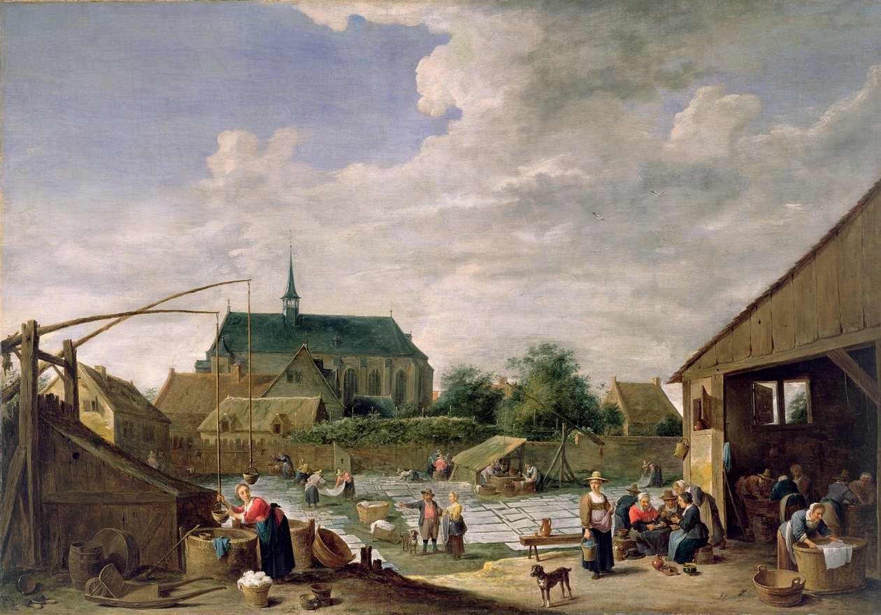 The Bleaching Ground by David Teniers the Younger