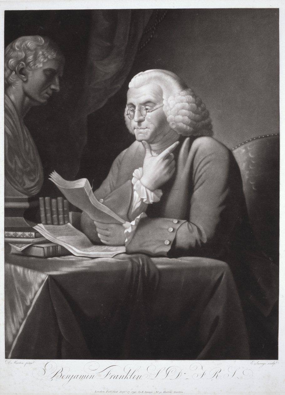 Benjamin Franklin by David (after) Martin