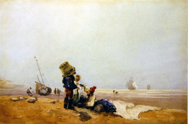 Fishermen on the Shore by David Cox