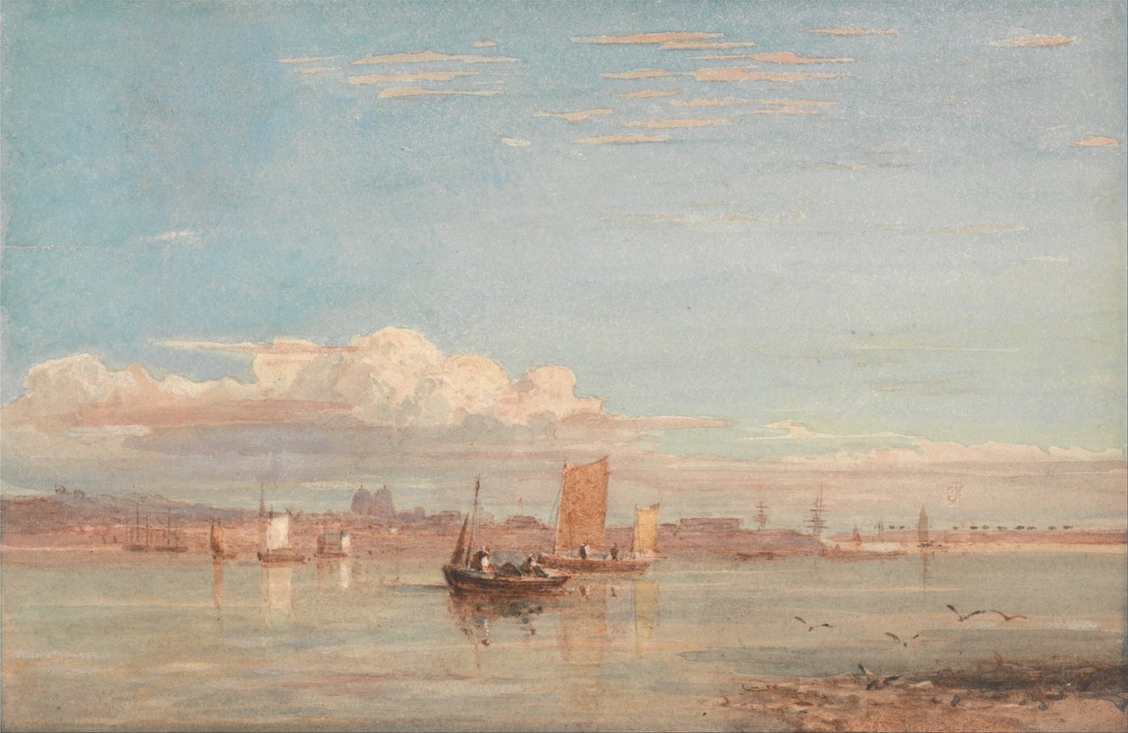 Greenwich Hospital from Woolwich Reach by David Cox