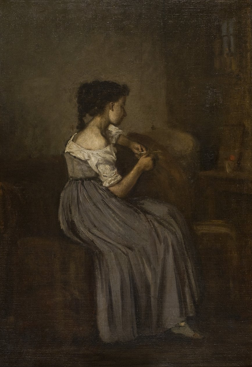 Study of a Seated Girl by David Jacobsen