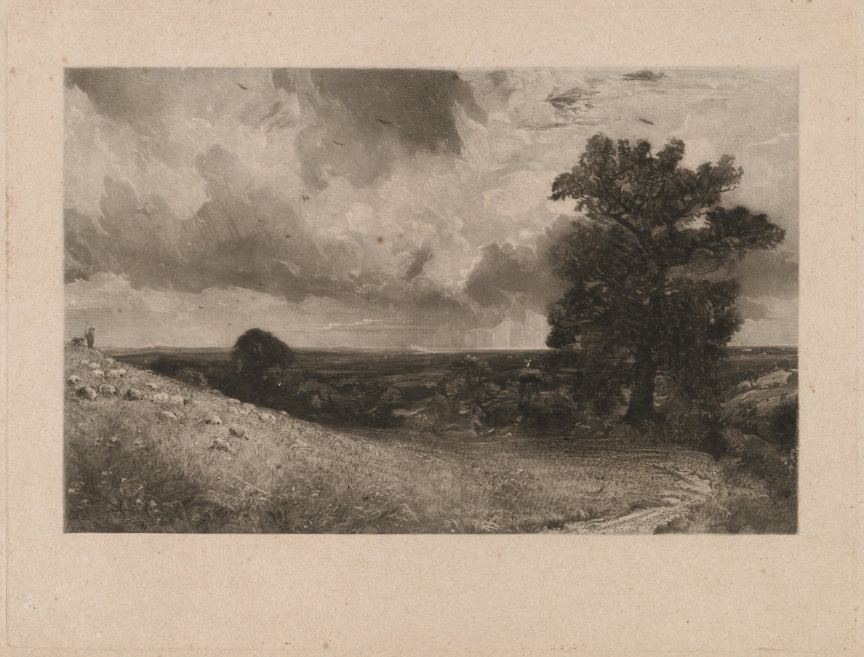 Noon by David Lucas after John Constable