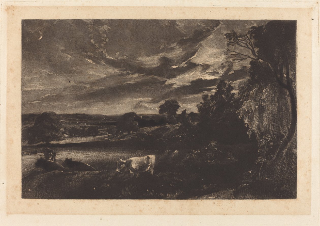 Summer Evening by David Lucas after John Constable