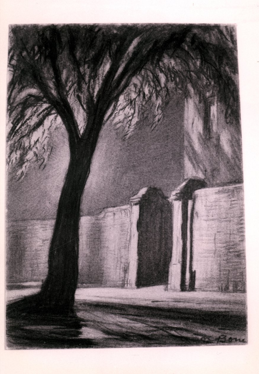 Suburban Night, c.1920 by David Muirhead Bone