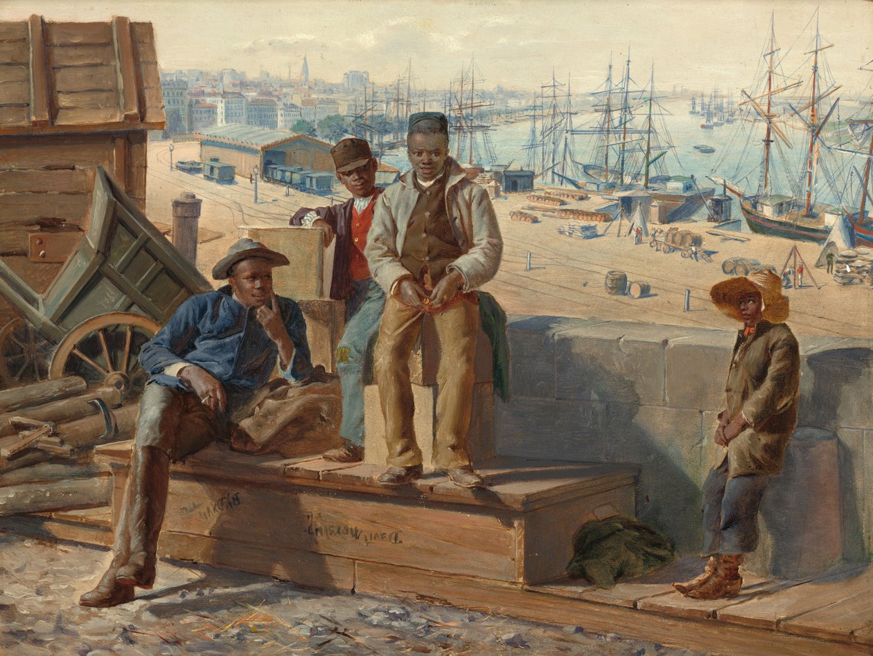 Negro Boys on the Quayside by David Norslup