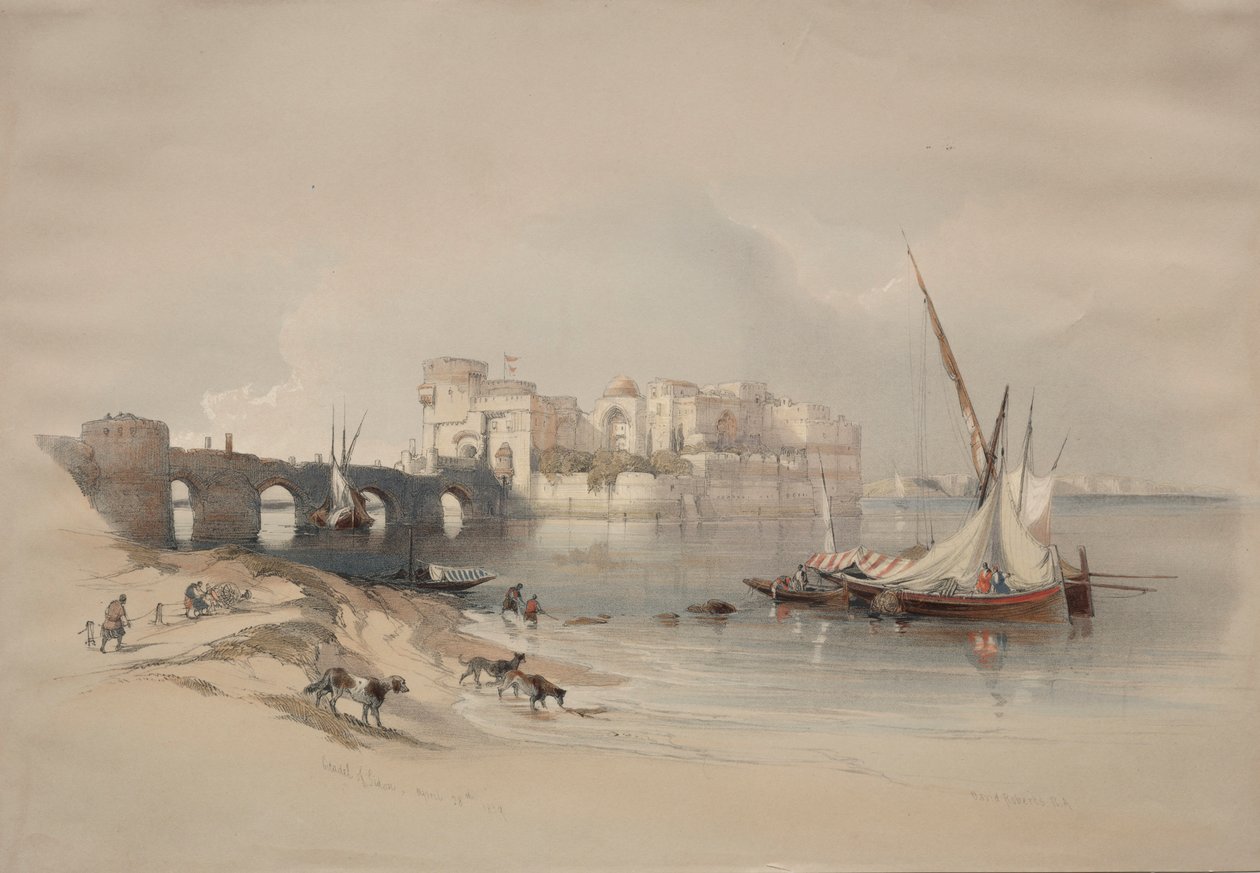 Citadel of Sidon, 1839 by David Roberts