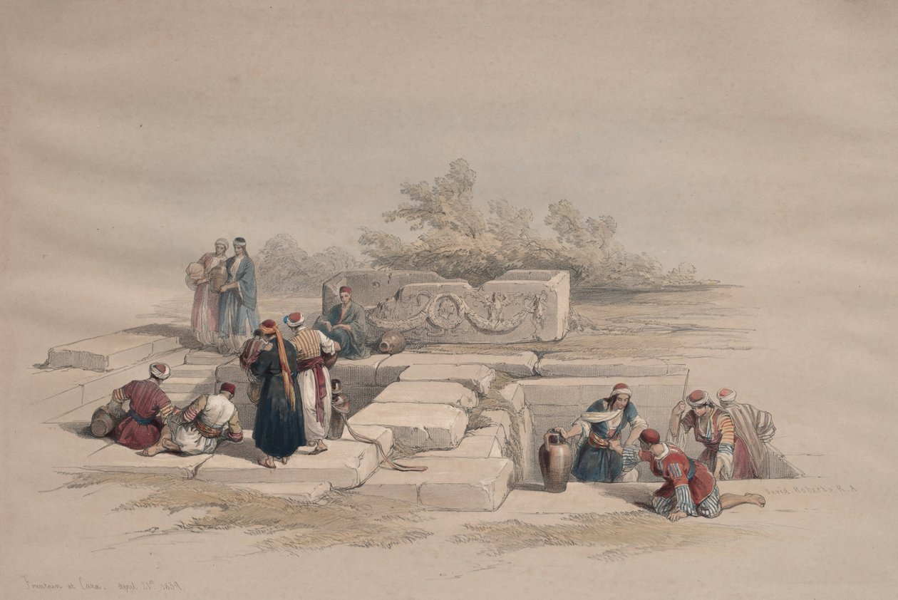 Fountain at Cana by David Roberts