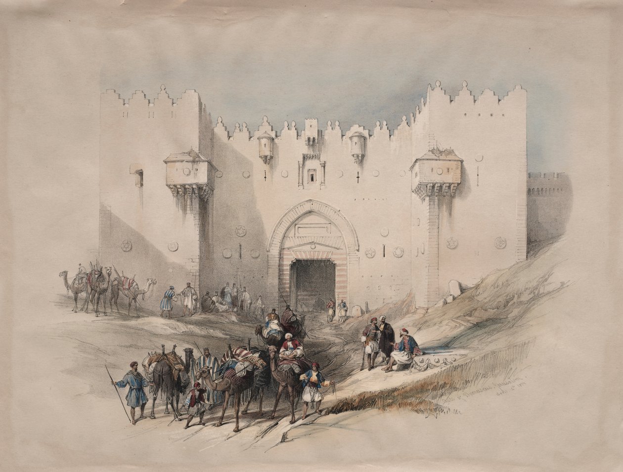 Gate of Damascus, Jerusalem by David Roberts