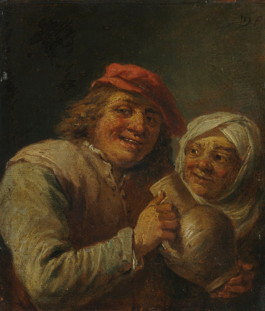 Old Man and Woman, 1700s by David Teniers the Elder