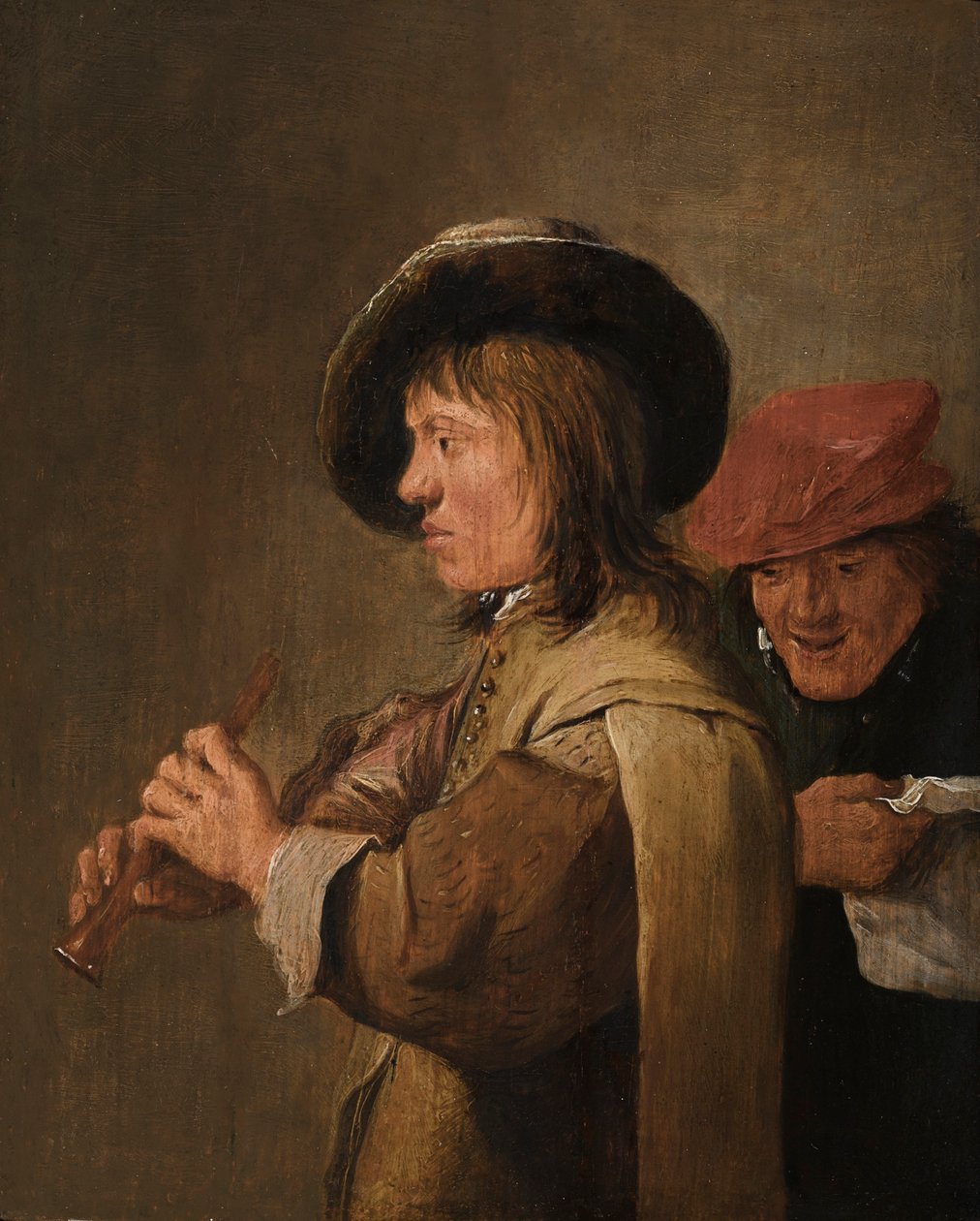 A Flute Player in Profile by David Teniers the Younger