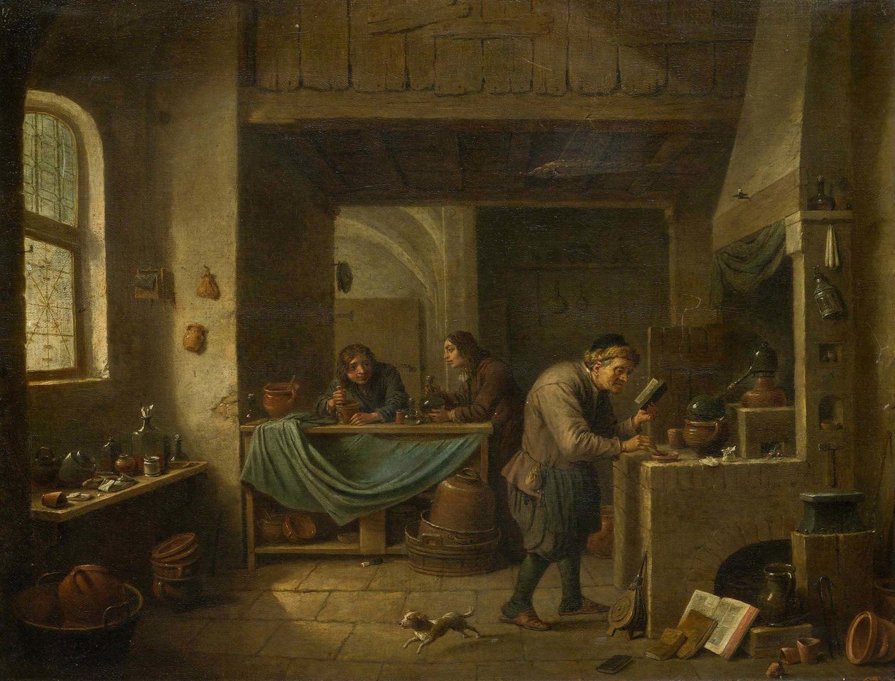 The Alchemist and His Pupil by David Teniers the Younger