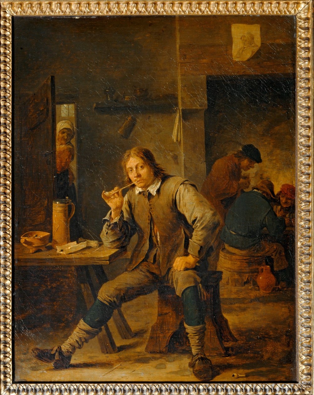 Smoker Leaning on a Table by David the Younger Teniers