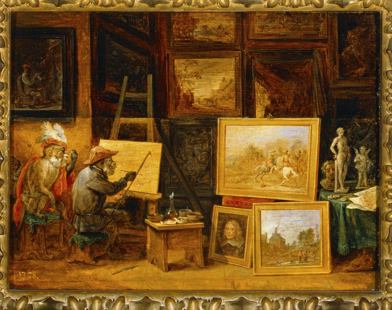 The Monkey Painter by David the Younger Teniers
