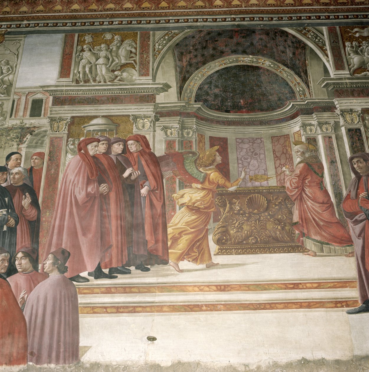 The Angel Appearing to St. Zacharias in the Temple, 1485-90 by Domenico Ghirlandaio