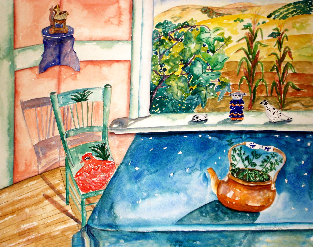 Blue Table by Deborah Eve Alastra