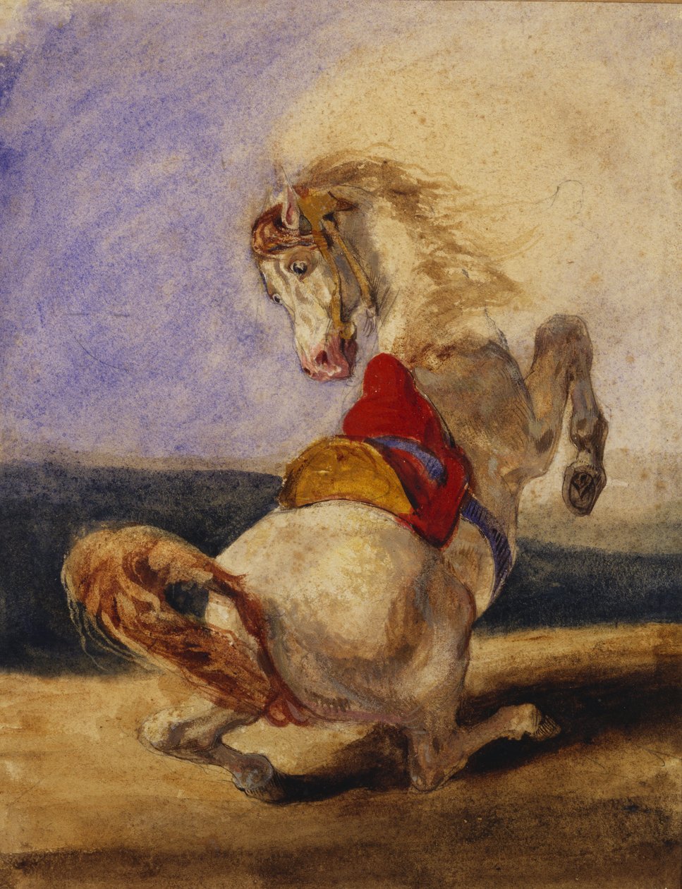 Rearing Horse by Delacroix