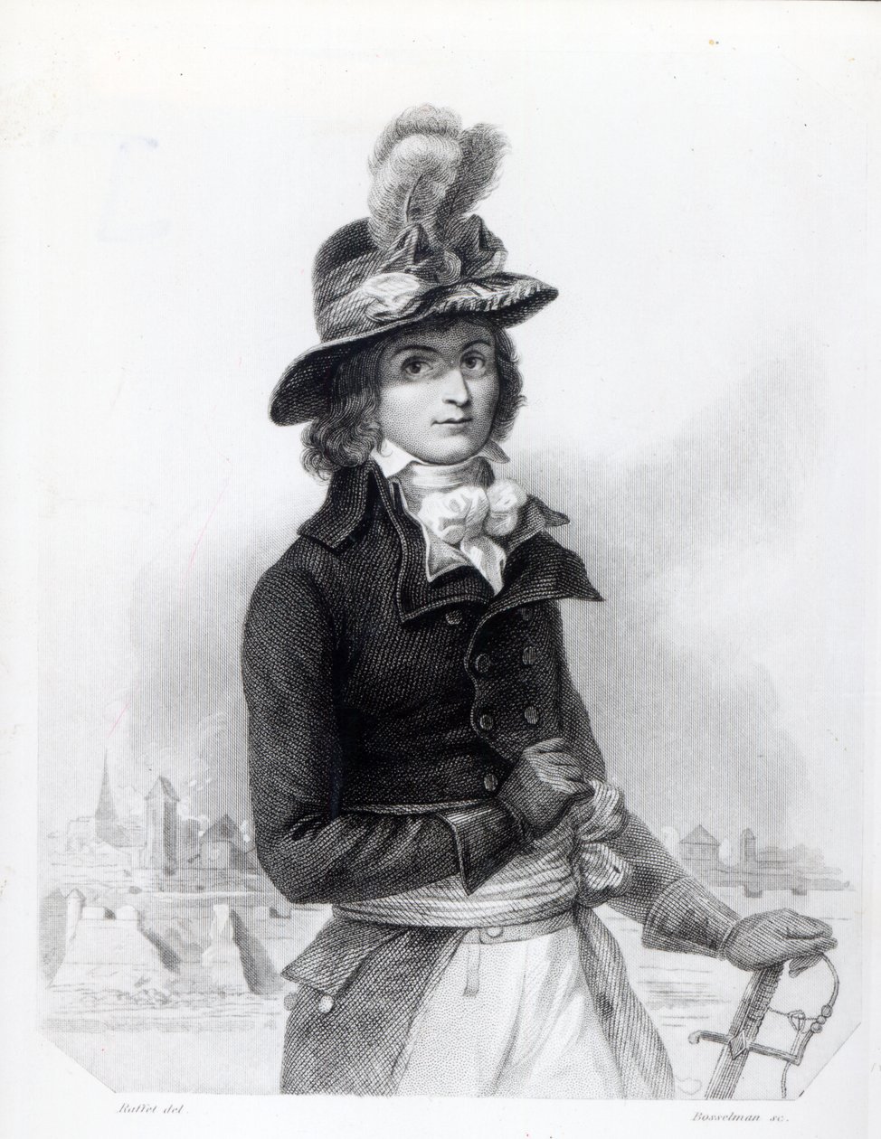 Louis Antoine de Saint-Just, Engraved by Bosselman by Denis Auguste Marie Raffet