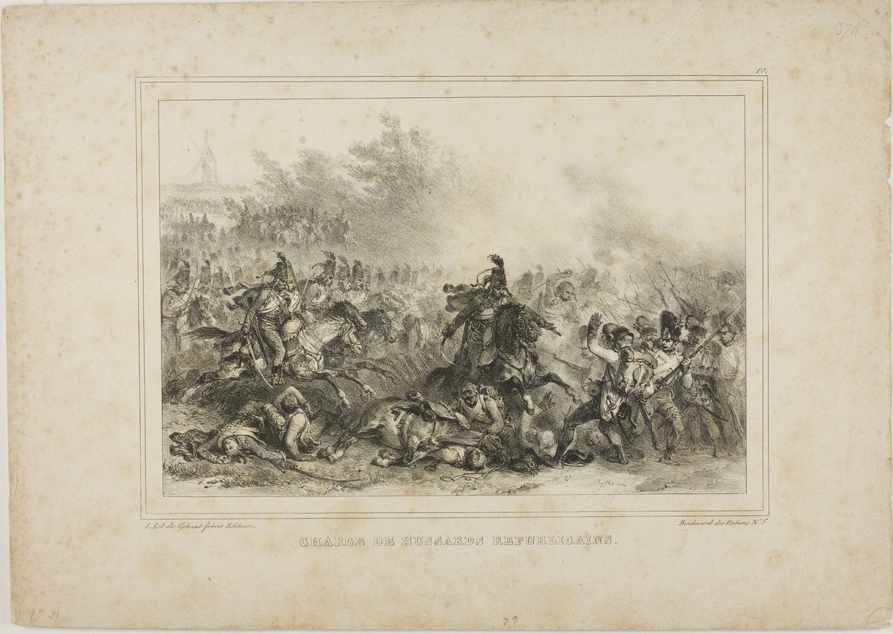 Charge of the Republican Hussards by Denis Auguste Marie Raffet
