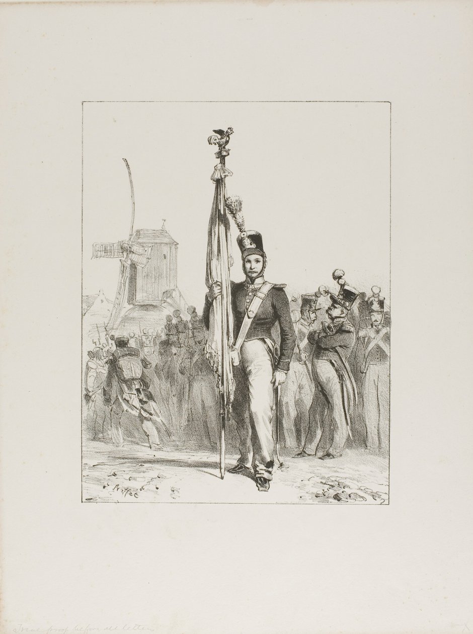 Light Infantry, Standard-Bearer by Denis Auguste Marie Raffet