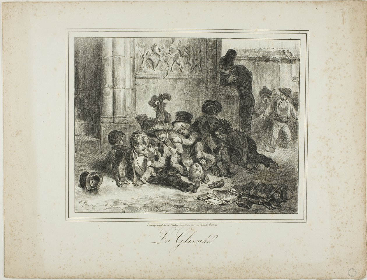 The Slide by Denis Auguste Marie Raffet