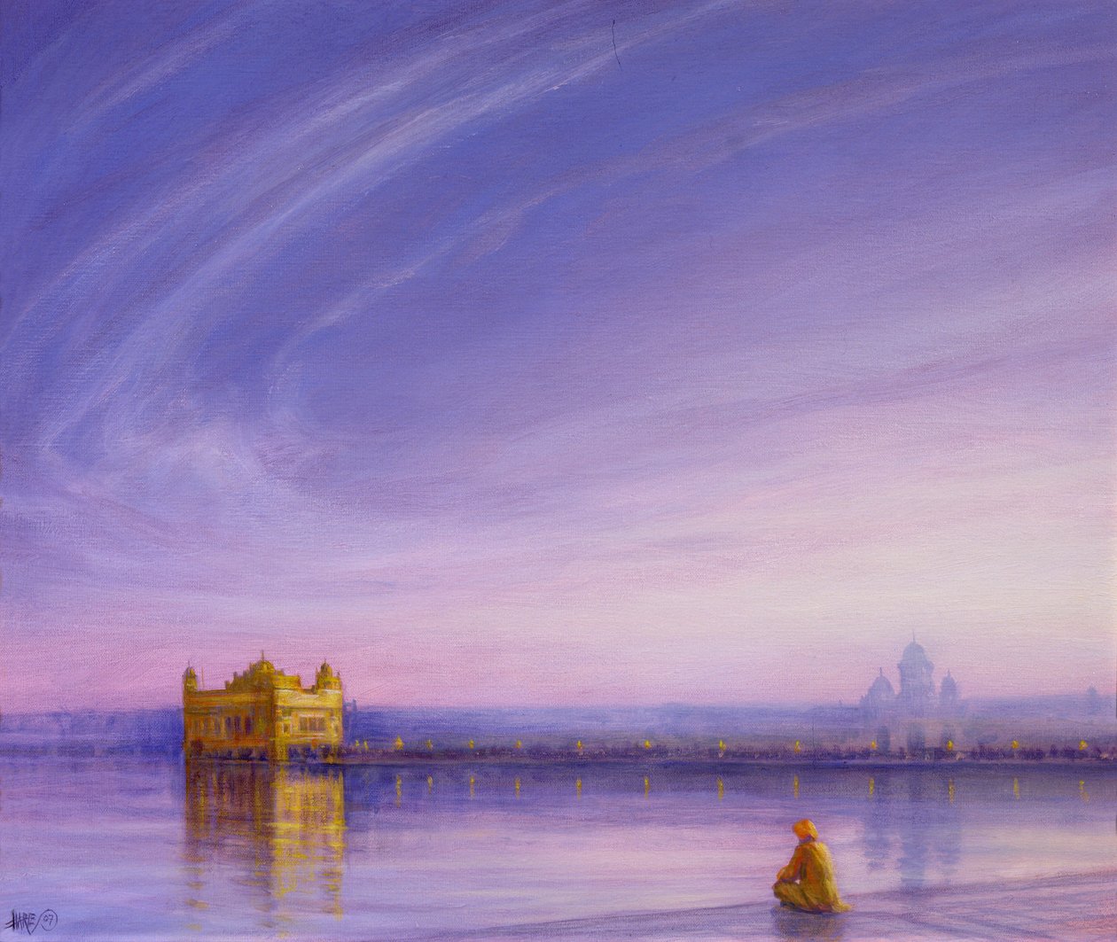 Evening at the Golden Temple, Amritsar by Derek Hare