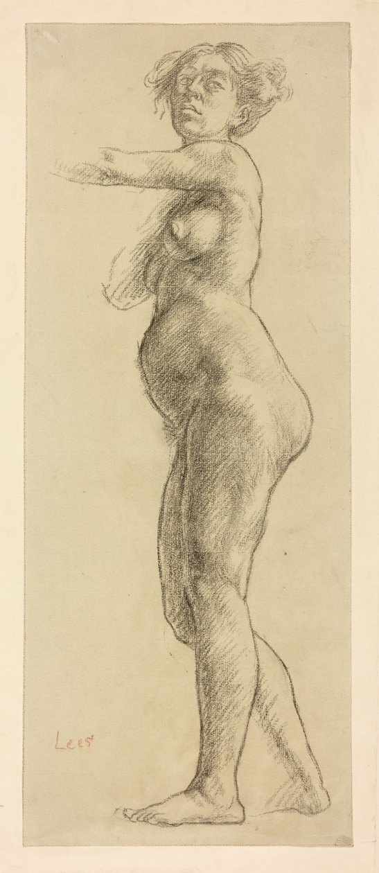A Study of a Female Figure by Derwent Lees
