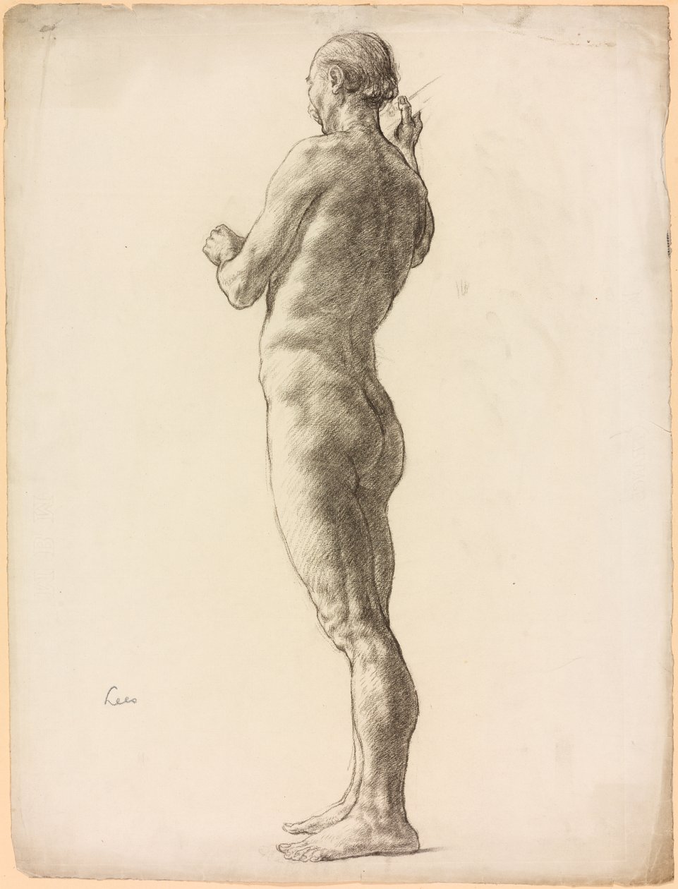 A Study of a Male Figure by Derwent Lees