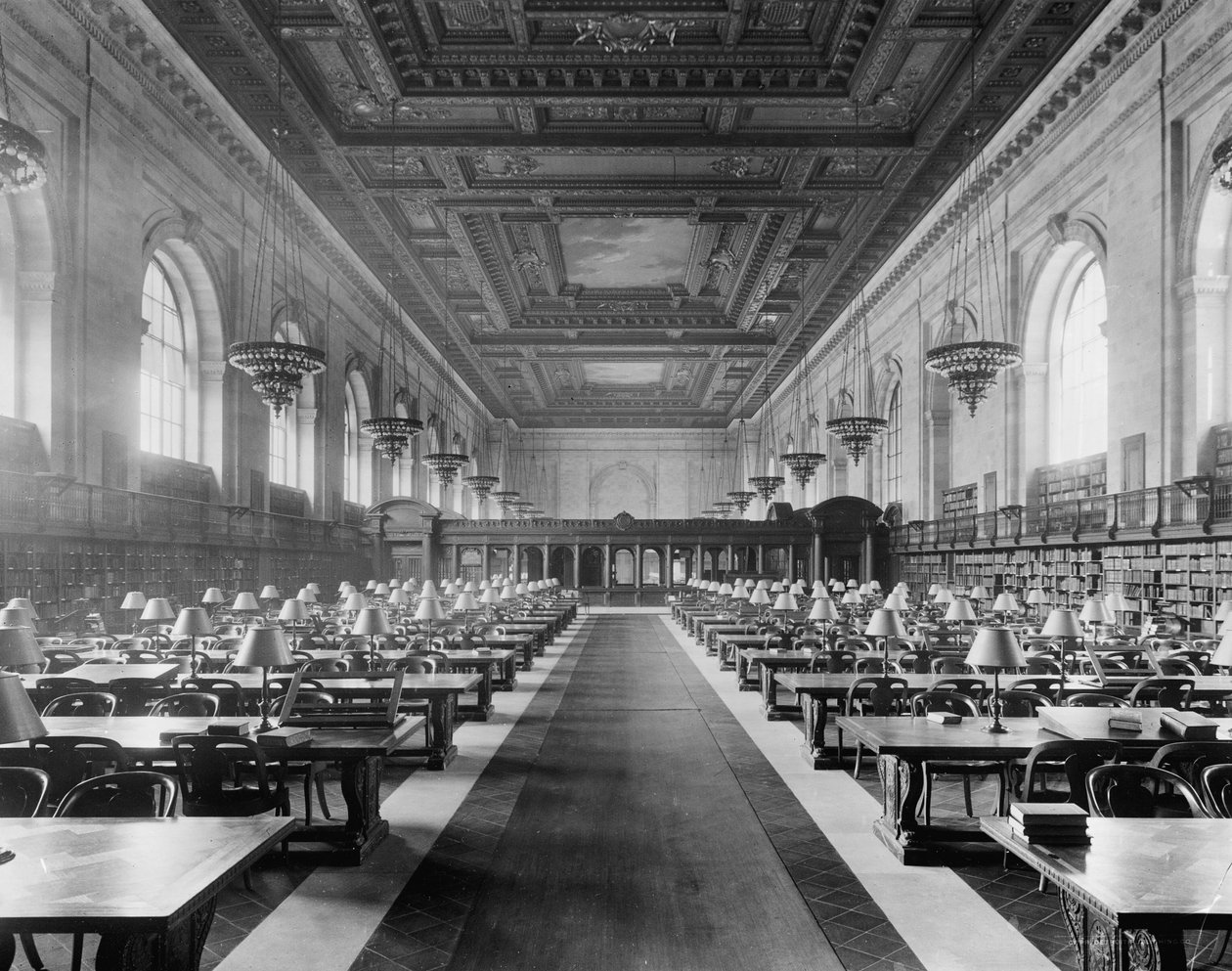 Main Reading Room, the New York Public Library, c.1910-20 by Detroit Publishing Co.