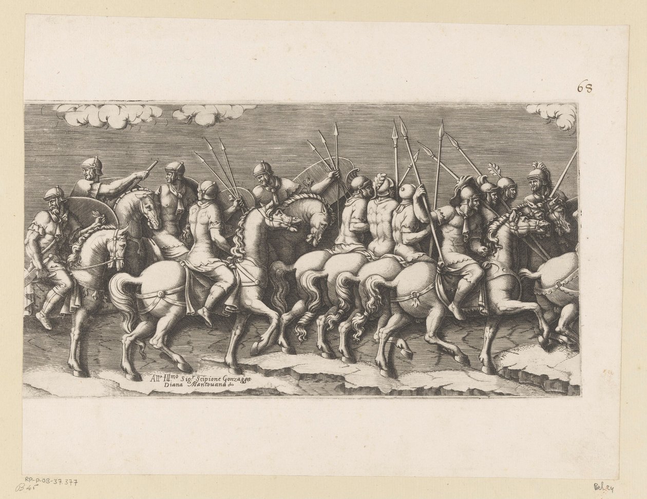 Procession of Armed Horsemen (Middle Part) by Diana Mantuana