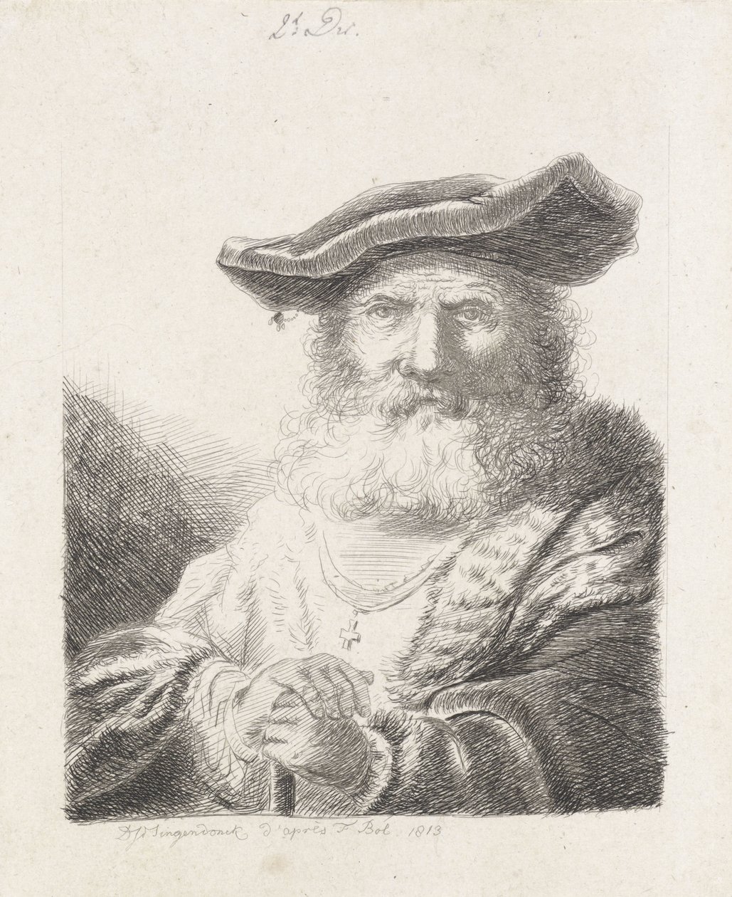 Old Man with Beret by Diederik Jan Singendonck