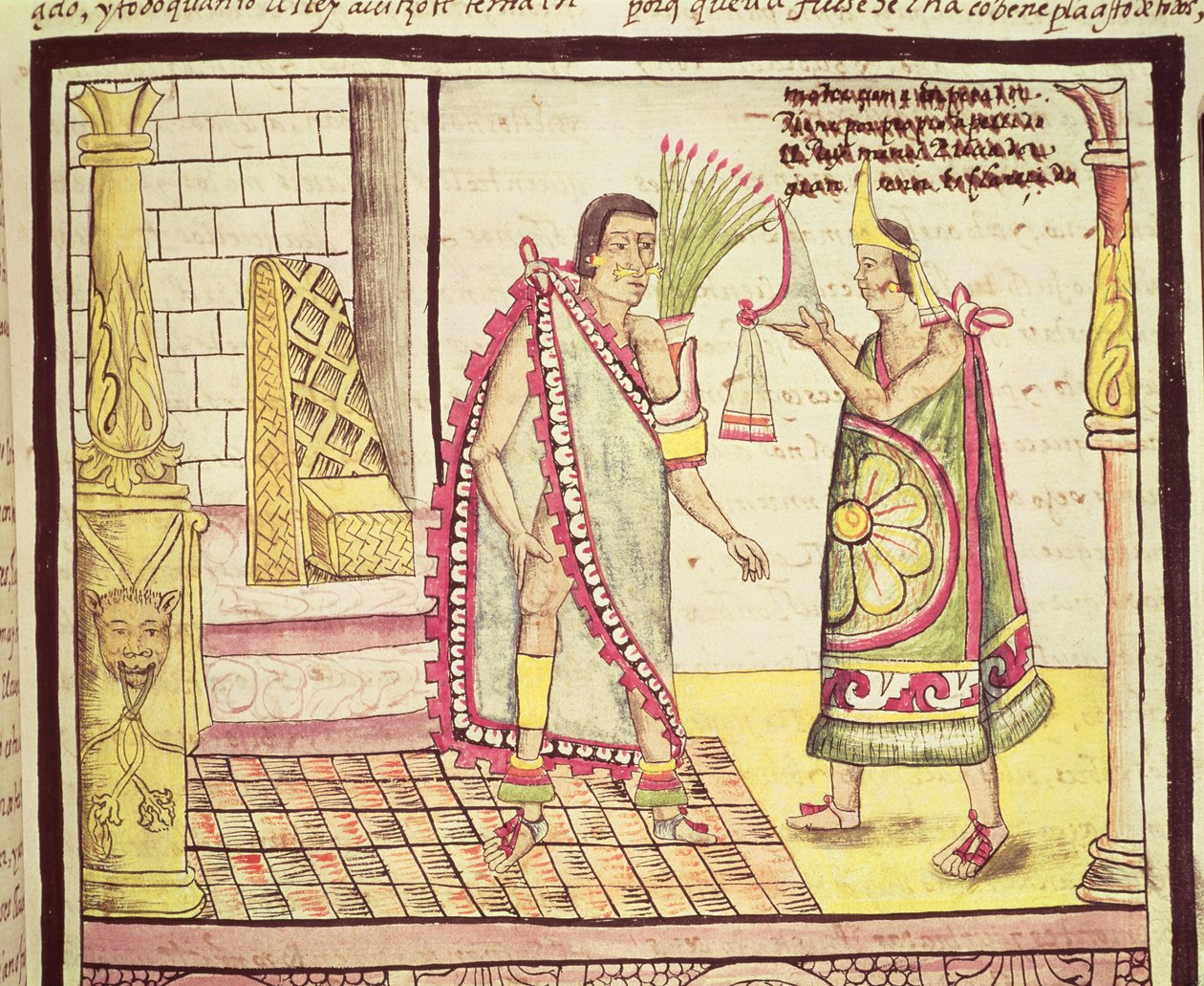 The Crowning of Montezuma II, the Last Mexican Emperor by Diego Duran