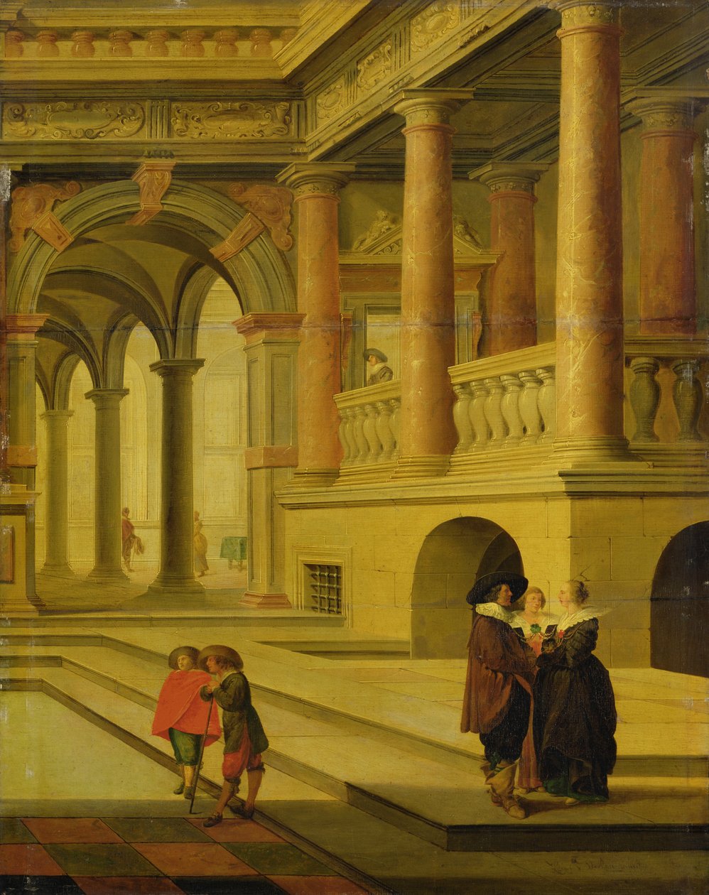 Palace Courtyard by Dirck van Delen