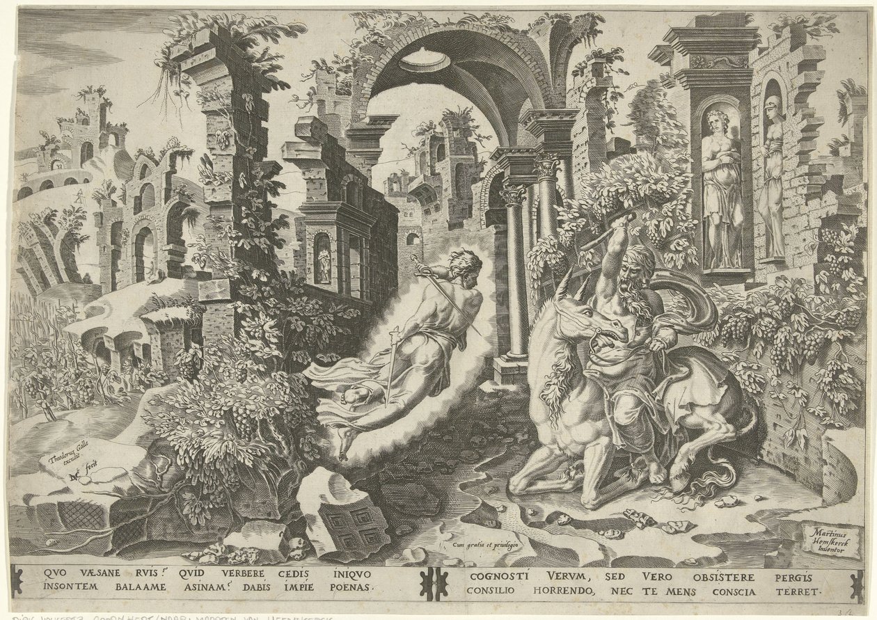 Balaam and the Angel by Dirck Volckertsz. Coornhert
