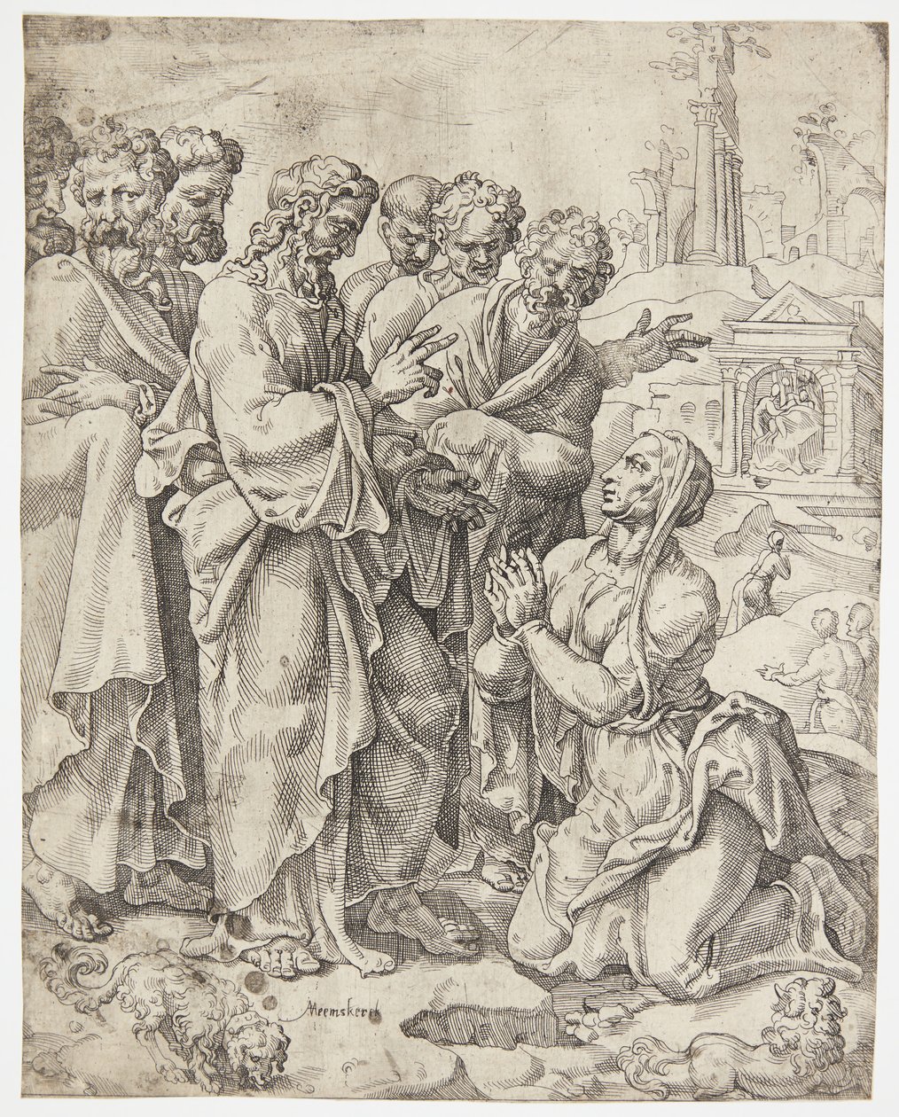 Christ and the Samaritan Woman by Dirck Volckertsz. Coornhert