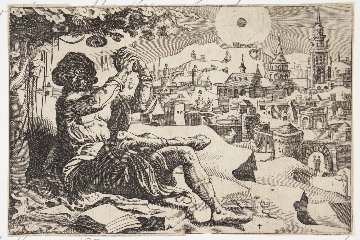 Jonah Complaining under the Gourd by Dirck Volckertsz. Coornhert