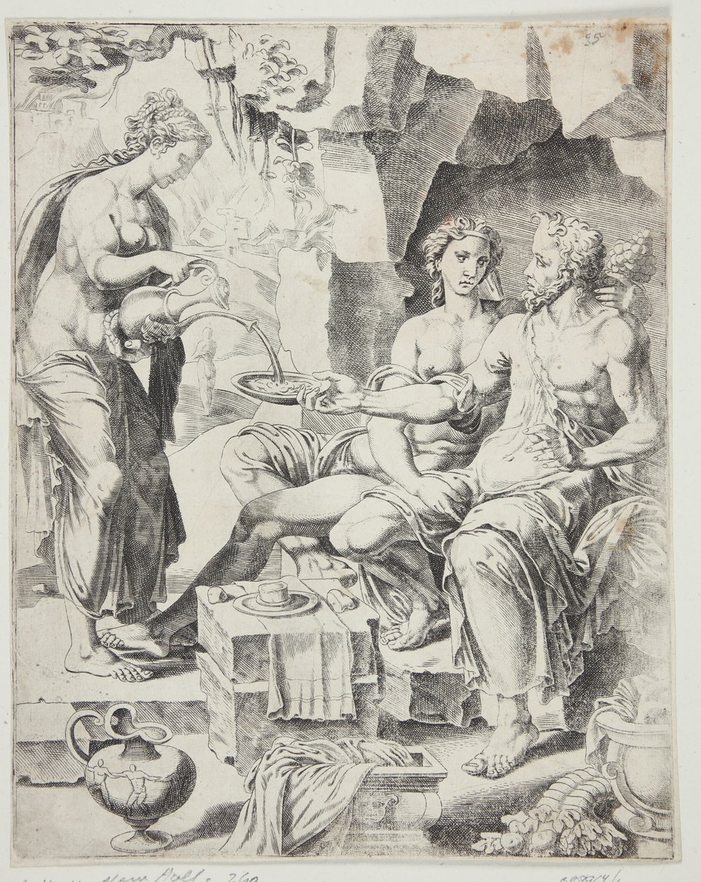 Lot and His Daughters by Dirck Volckertsz. Coornhert