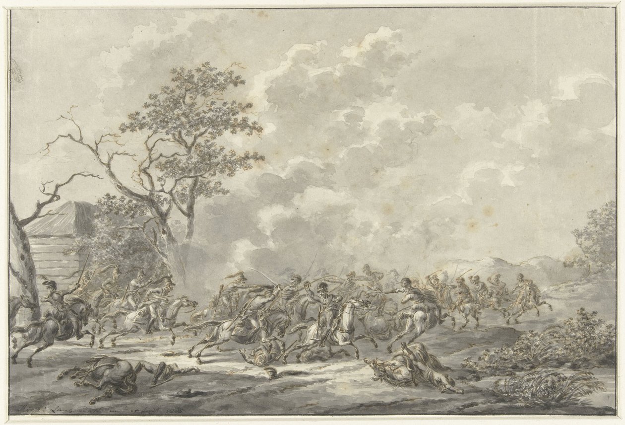 Cavalry Battle by Dirk Langendijk