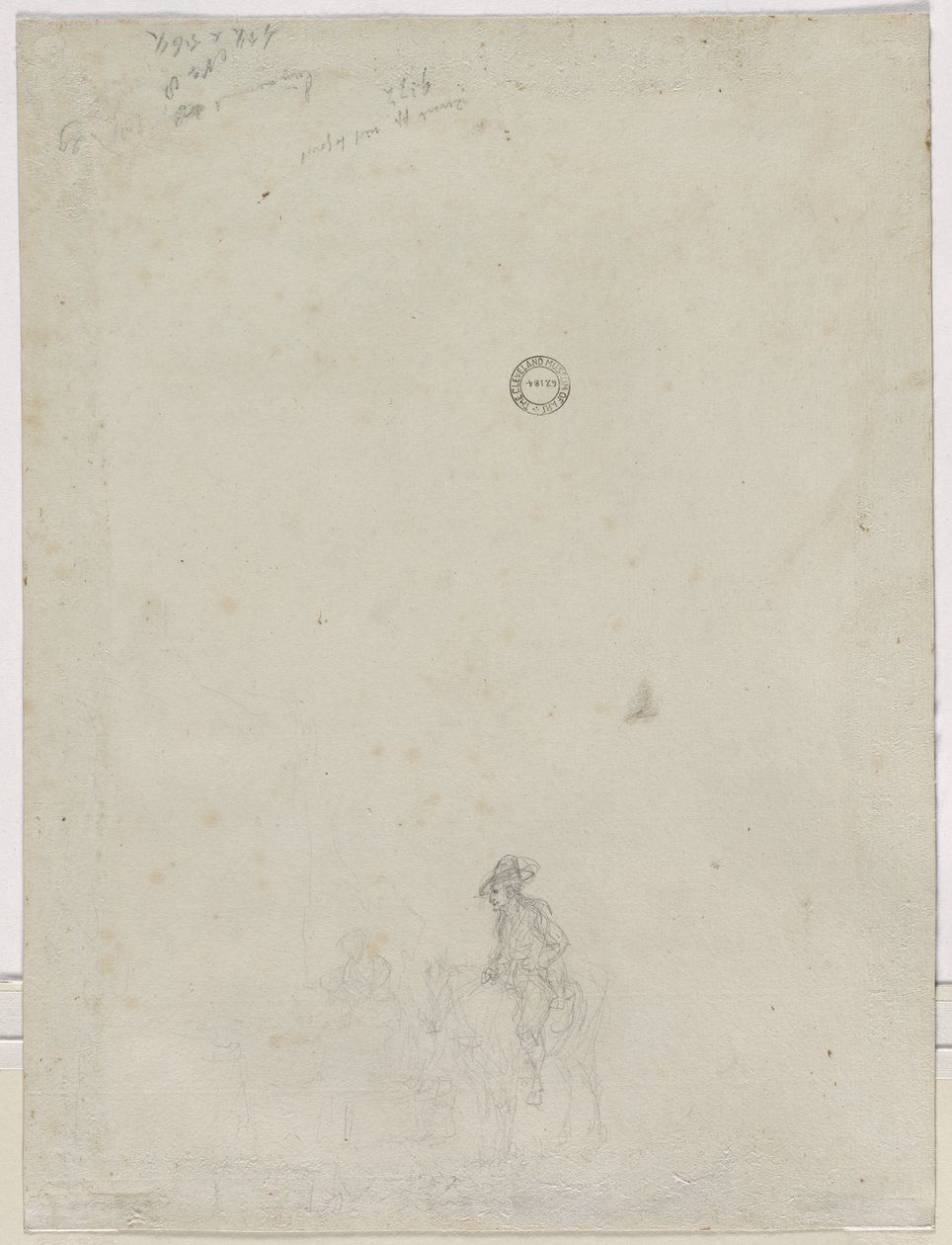 Sketch of Peasants at a Fountain (verso) by Dirk Langendijk