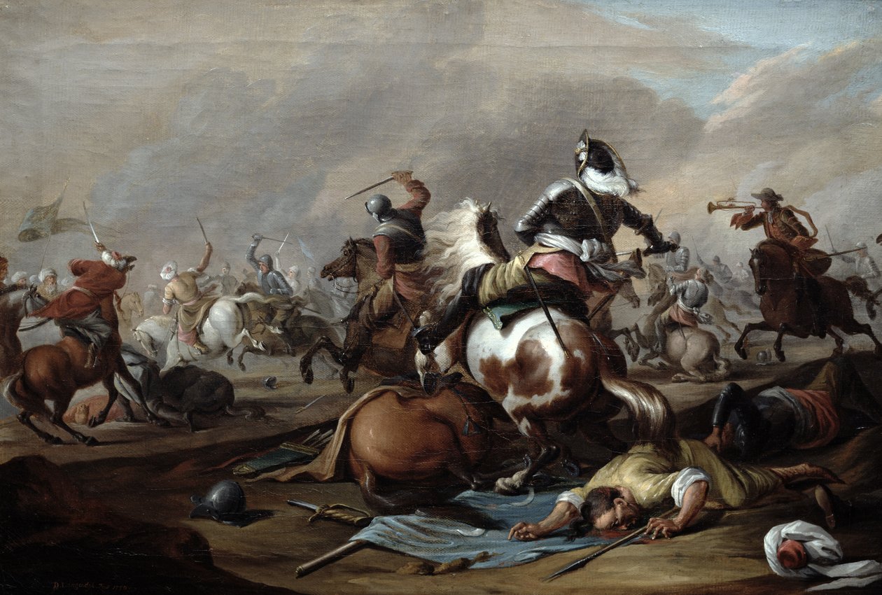 The Clash of the Cavalry, 1770 by Dirk Langendyk