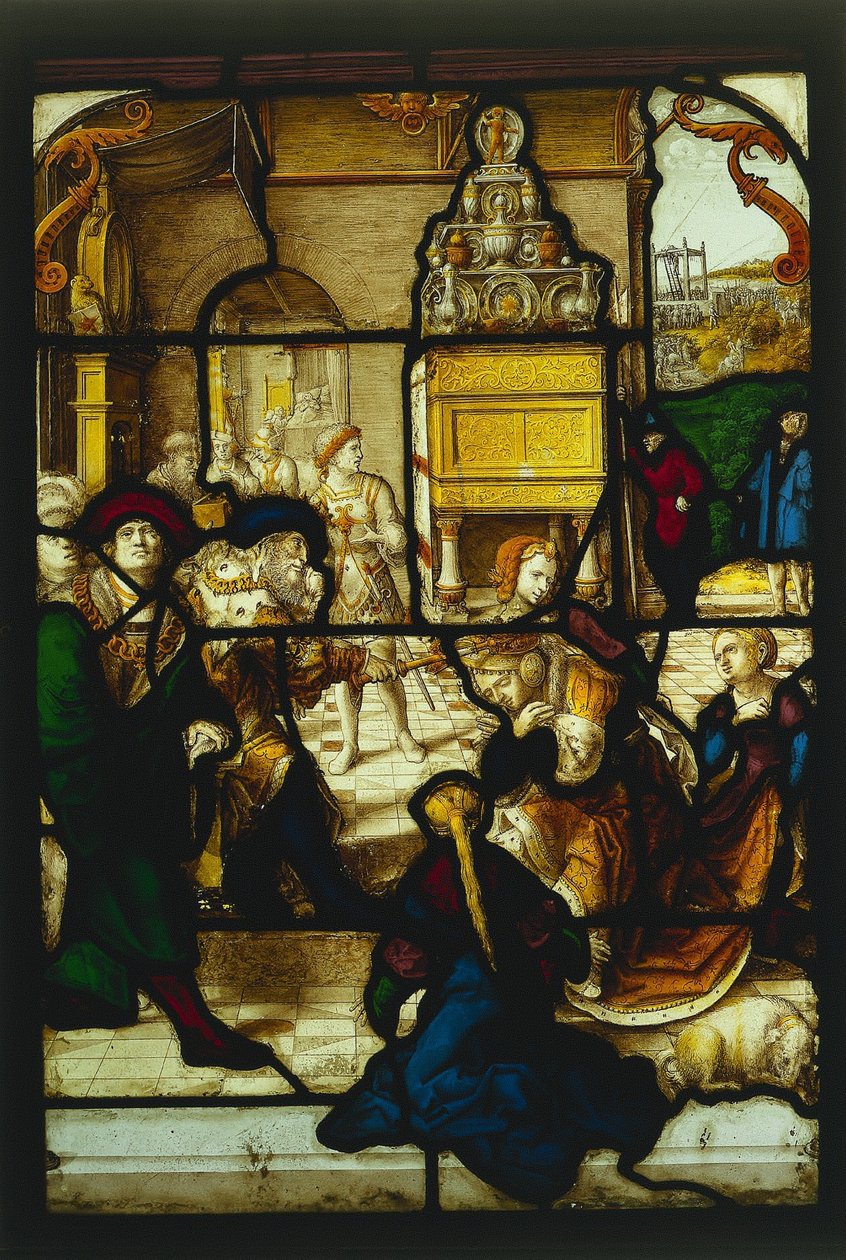 Esther before Ahasuerus, c. 1530 by Dirk Vellert