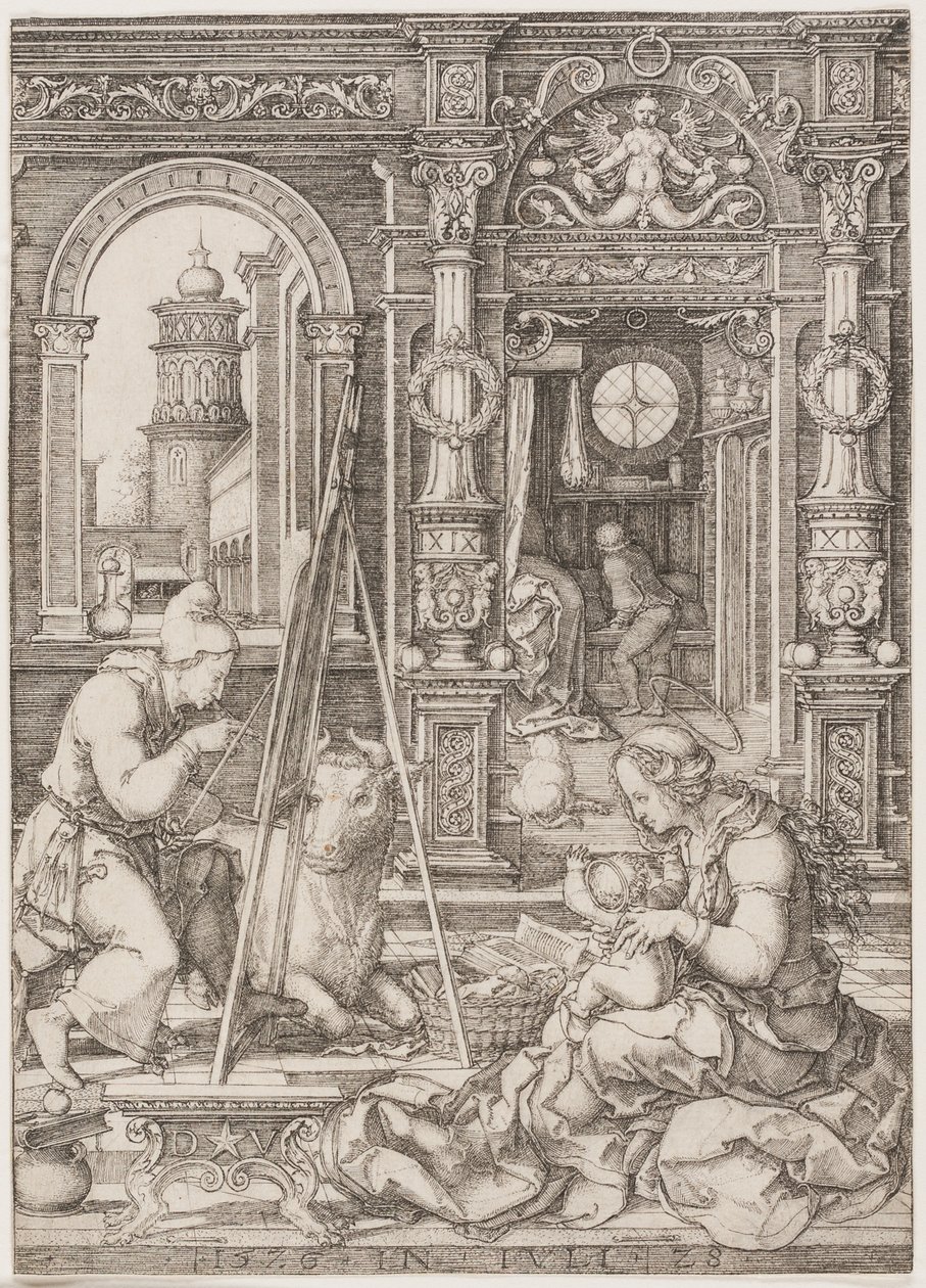 Saint Luke Painting the Virgin and Child by Dirk Vellert