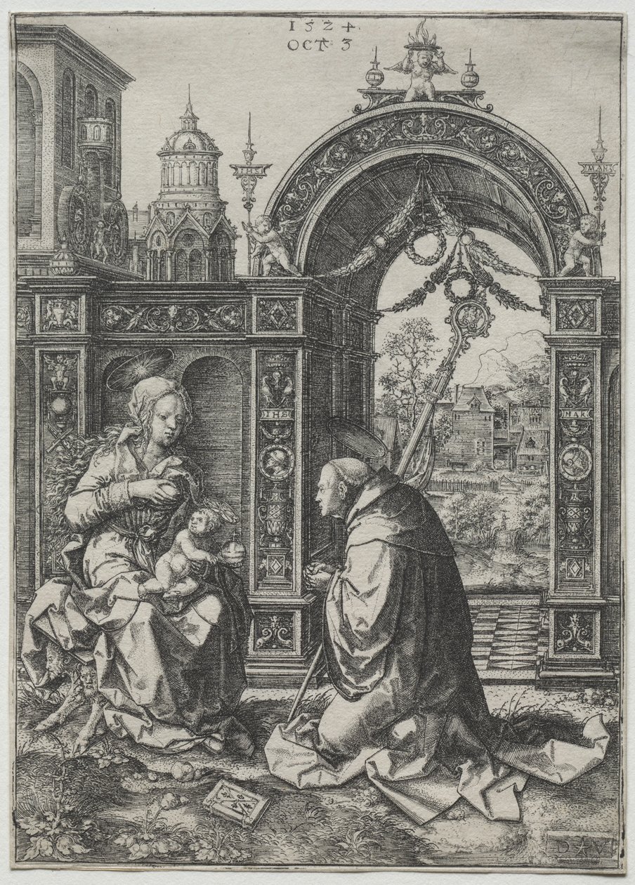 The Vision of St. Bernard, 1524 by Dirk Vellert