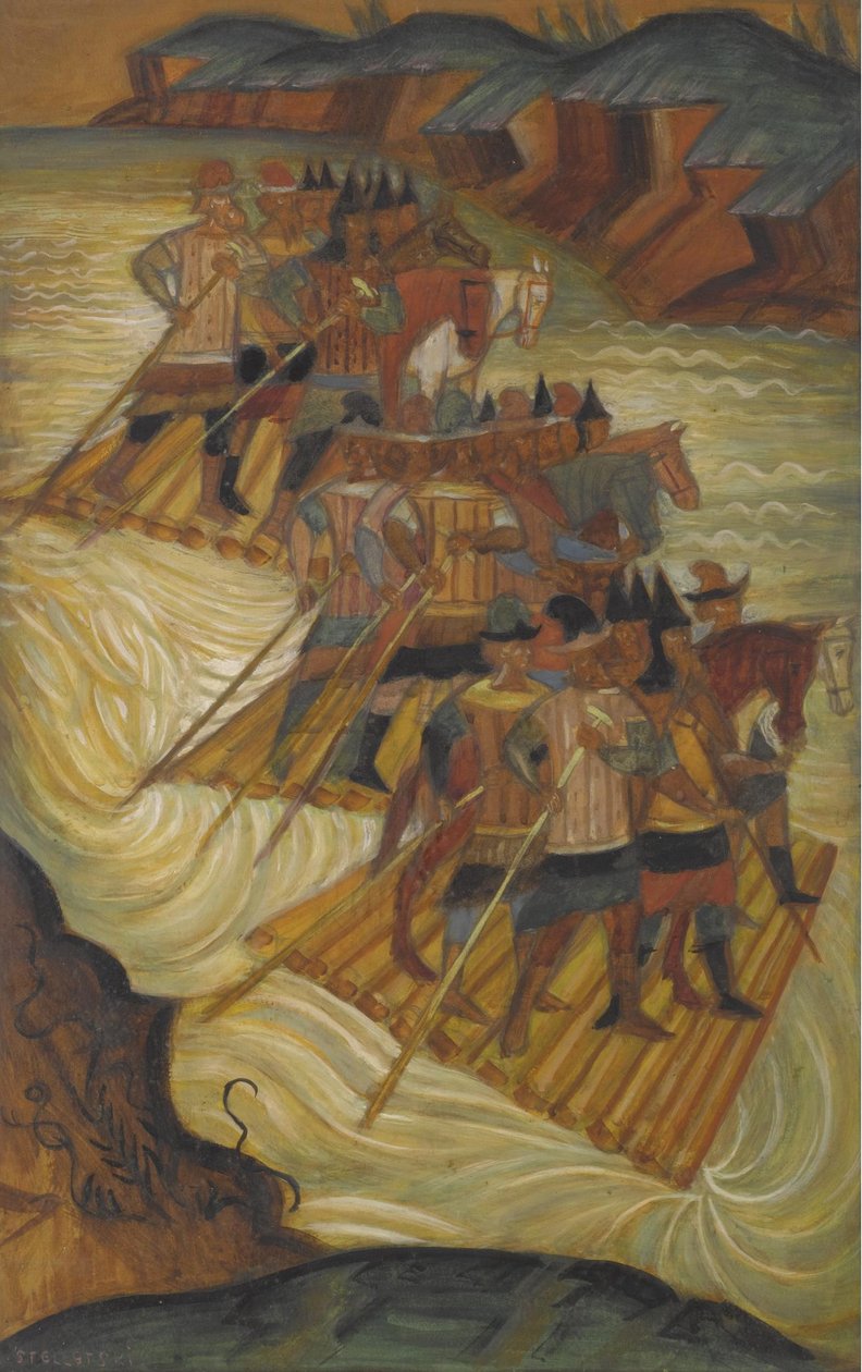 Crossing the River by Dmitri Semyonovich Stelletsky
